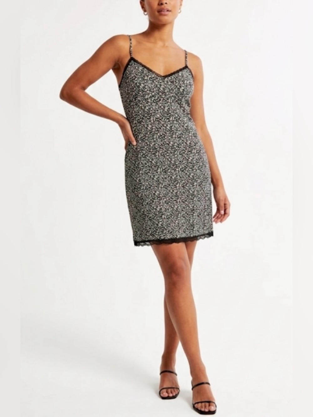 Vintage Old Navy Y2K Floral Lace Slip Dress Size 4  Fairy Grunge